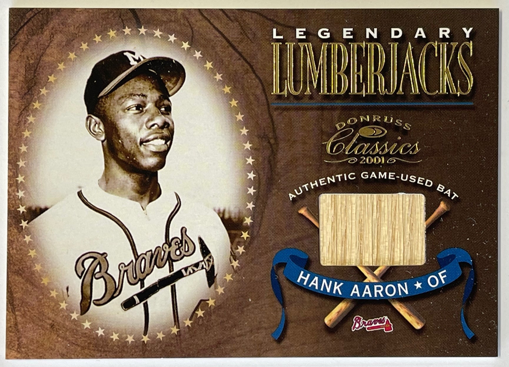 Hank Aaron Game Worn Jersey Baseball Card