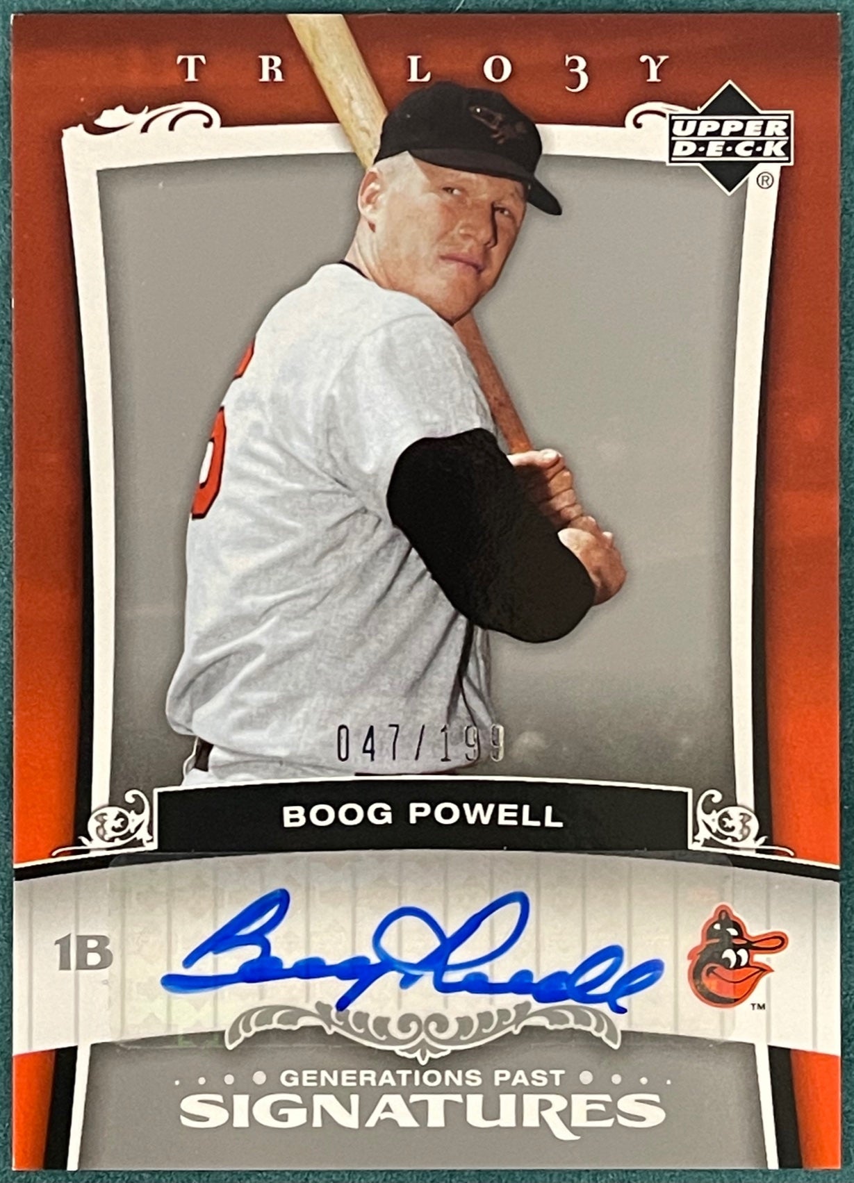 Boog Powell Autographed Trading Cards, Signed Boog Powell