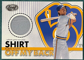 Robin Yount 2003 Leaf Game Worn Jersey Card