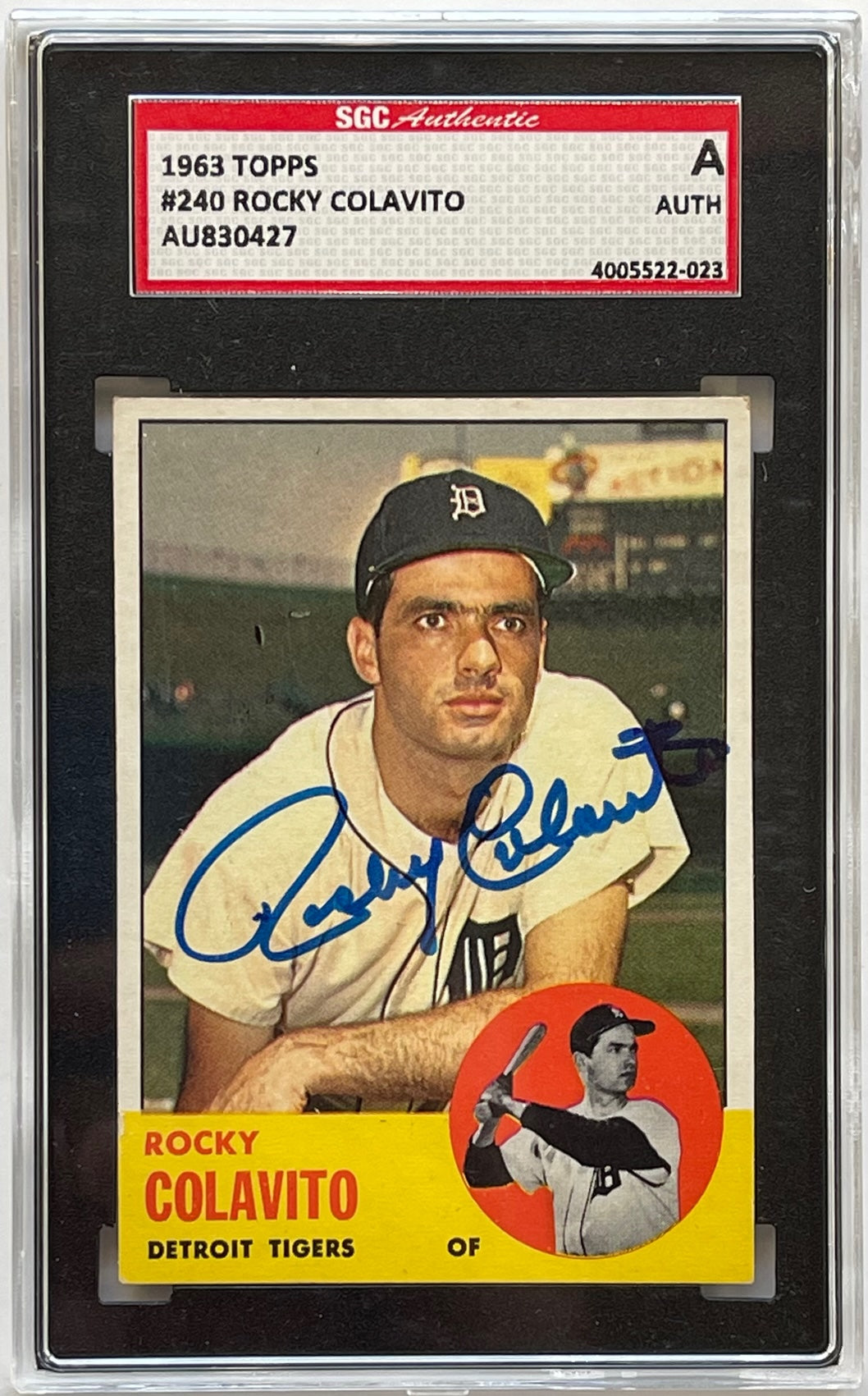 Rocky Colavito Detriot Tigers 8X10 Photo