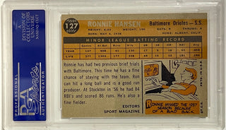 Ronnie Hansen Autographed 1960 Topps Card #127 (PSA)