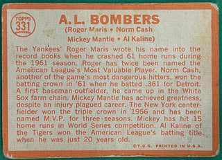 1964 A.L. Bombers Topps Card #331