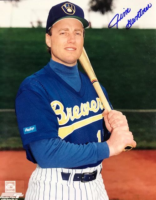 Jim Gantner Autographed 8x10 Baseball Photo - Milwaukee Brewers
