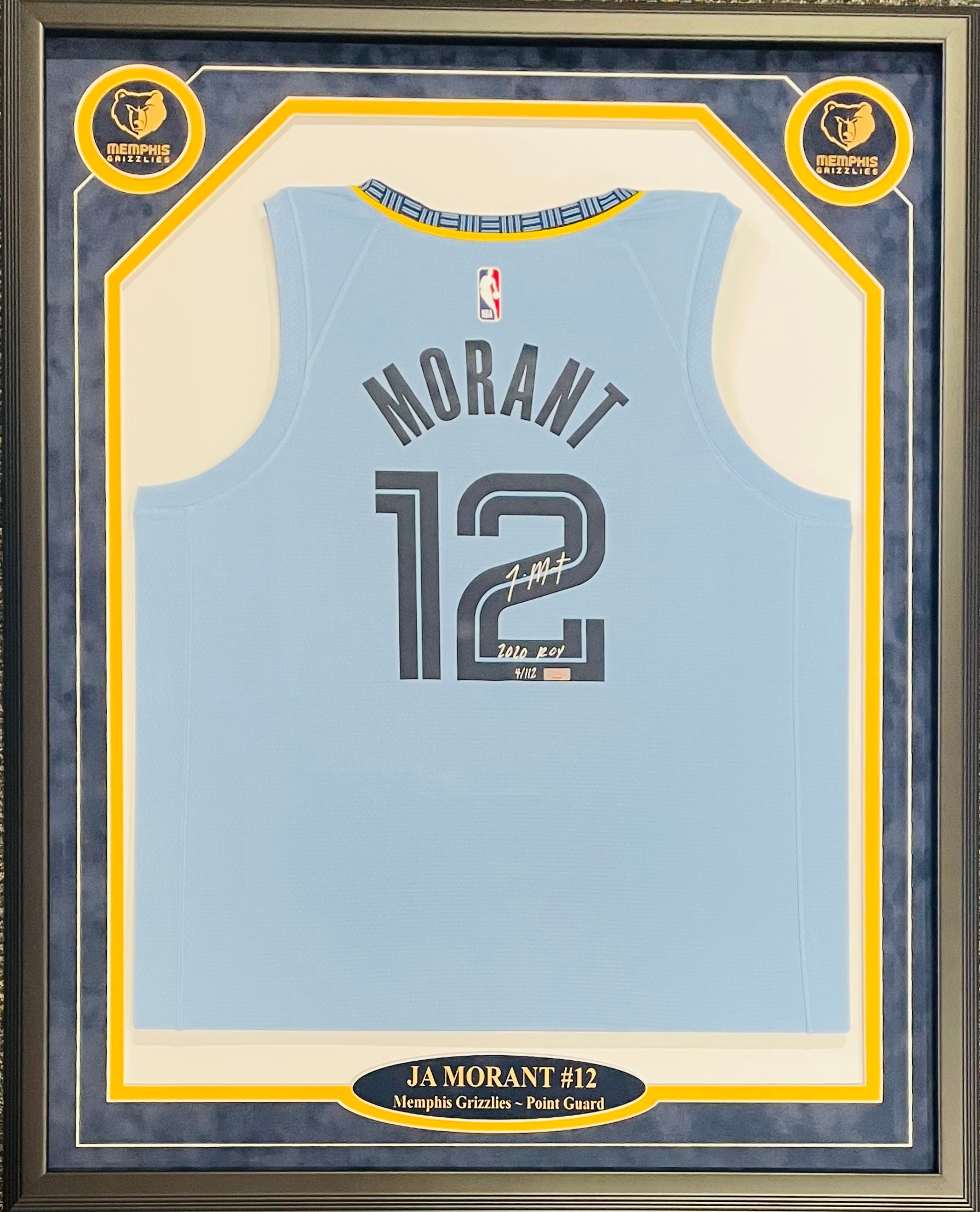 Memphis Grizzlies Ja Morant Autographed Black Nike City Edition