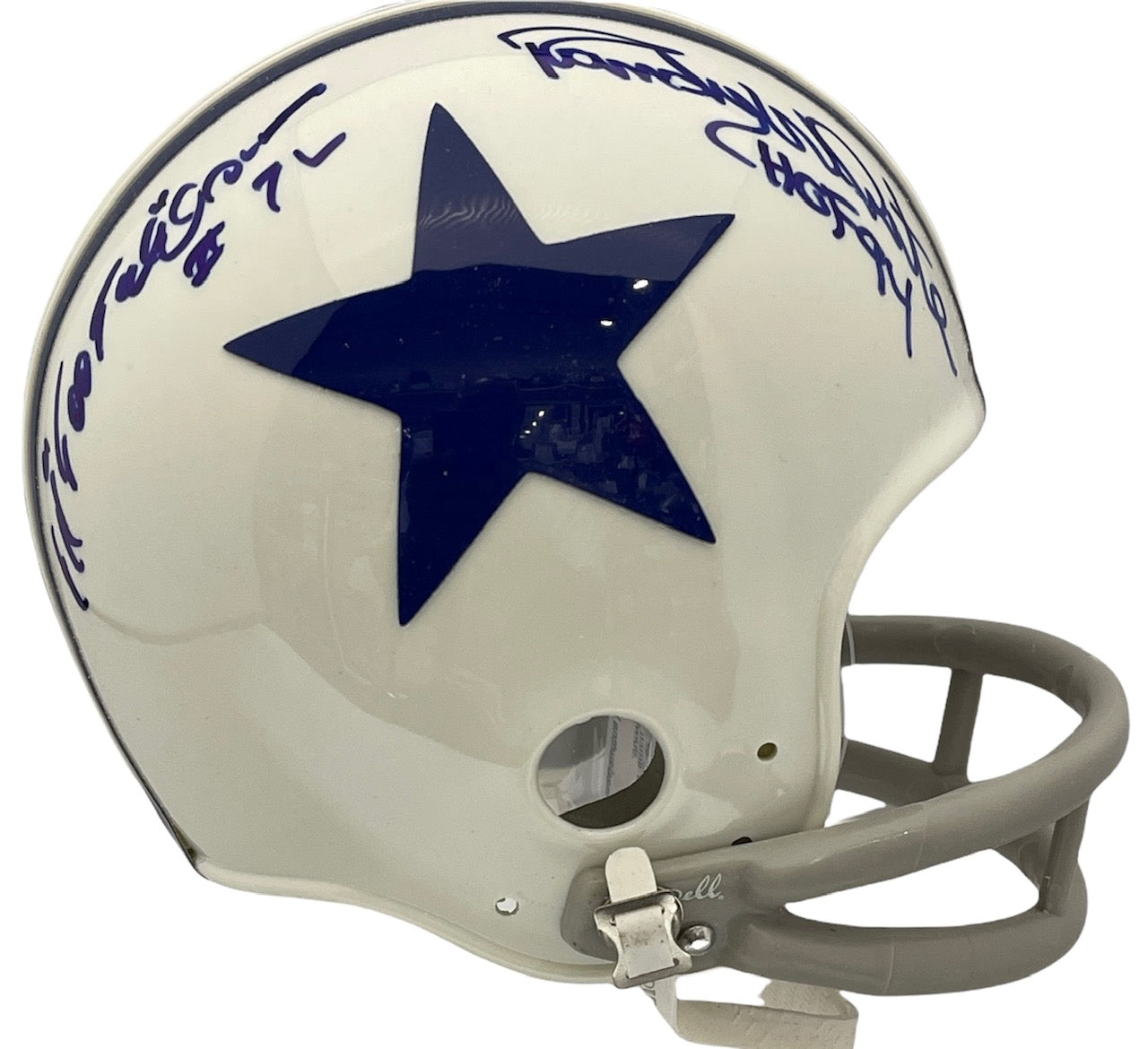 Bob Lilly Autographed Dallas Cowboys (Throwback) Mini Helmet w/ HOF 80