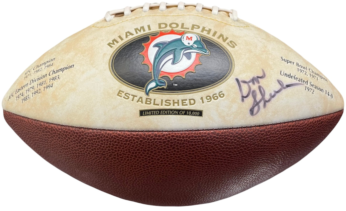 Mercury Morris Autographed Miami Dolphins White Mini Helmet 1972