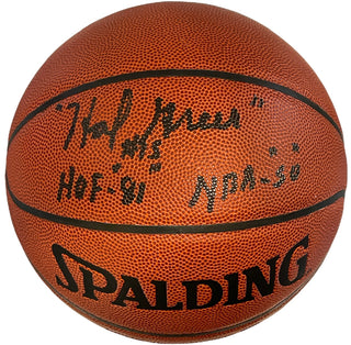 Hal Greer Autographed Spalding Indoor Outdoor Basketball