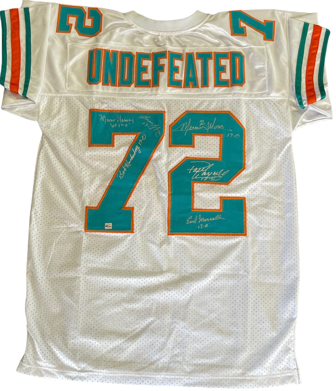 1972 Miami Dolphins Undefeated Framed Jersey Signed JSA