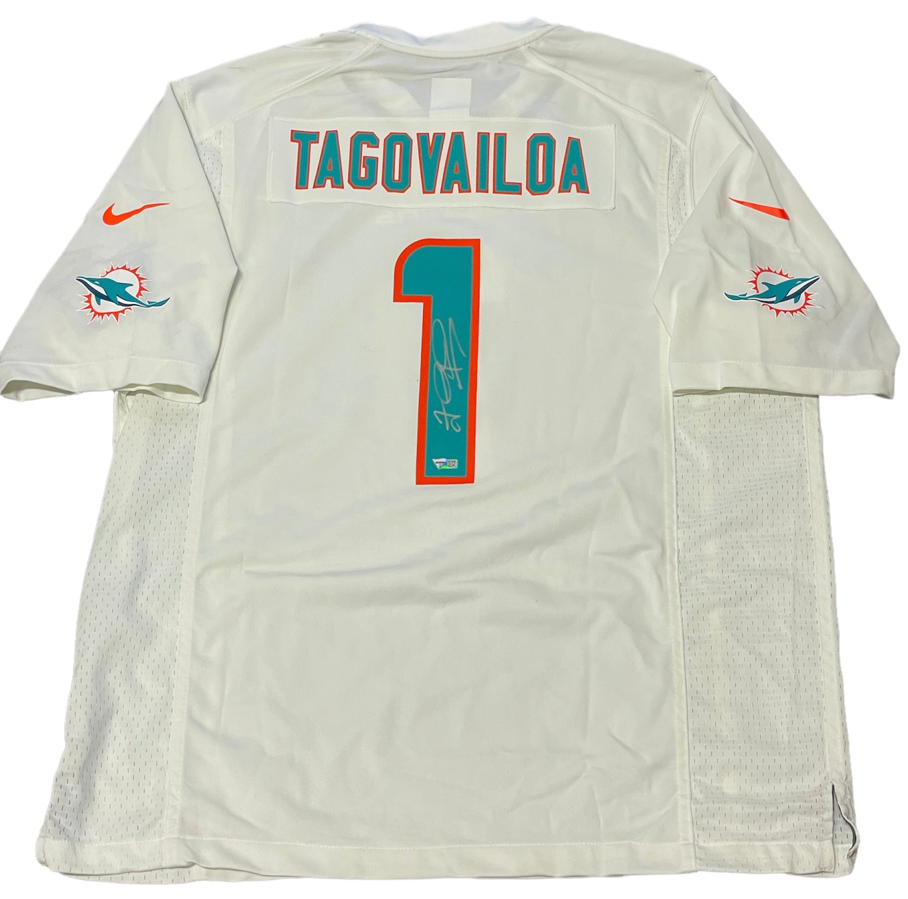 Tua Tagovailoa Signed Miami Teal Football Jersey (JSA) —