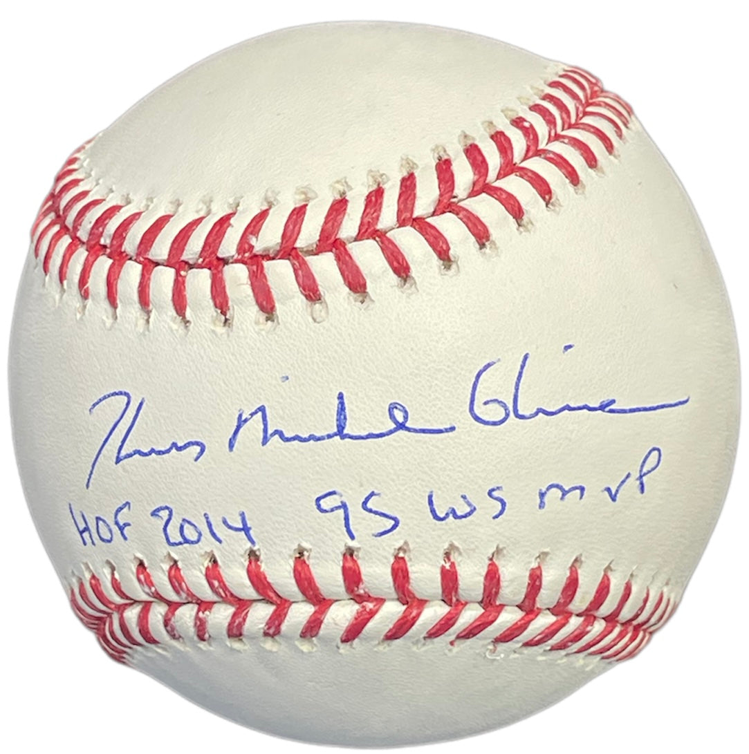 Tom Glavine Autographed Official Major League Baseball (JSA) HOF Inscription