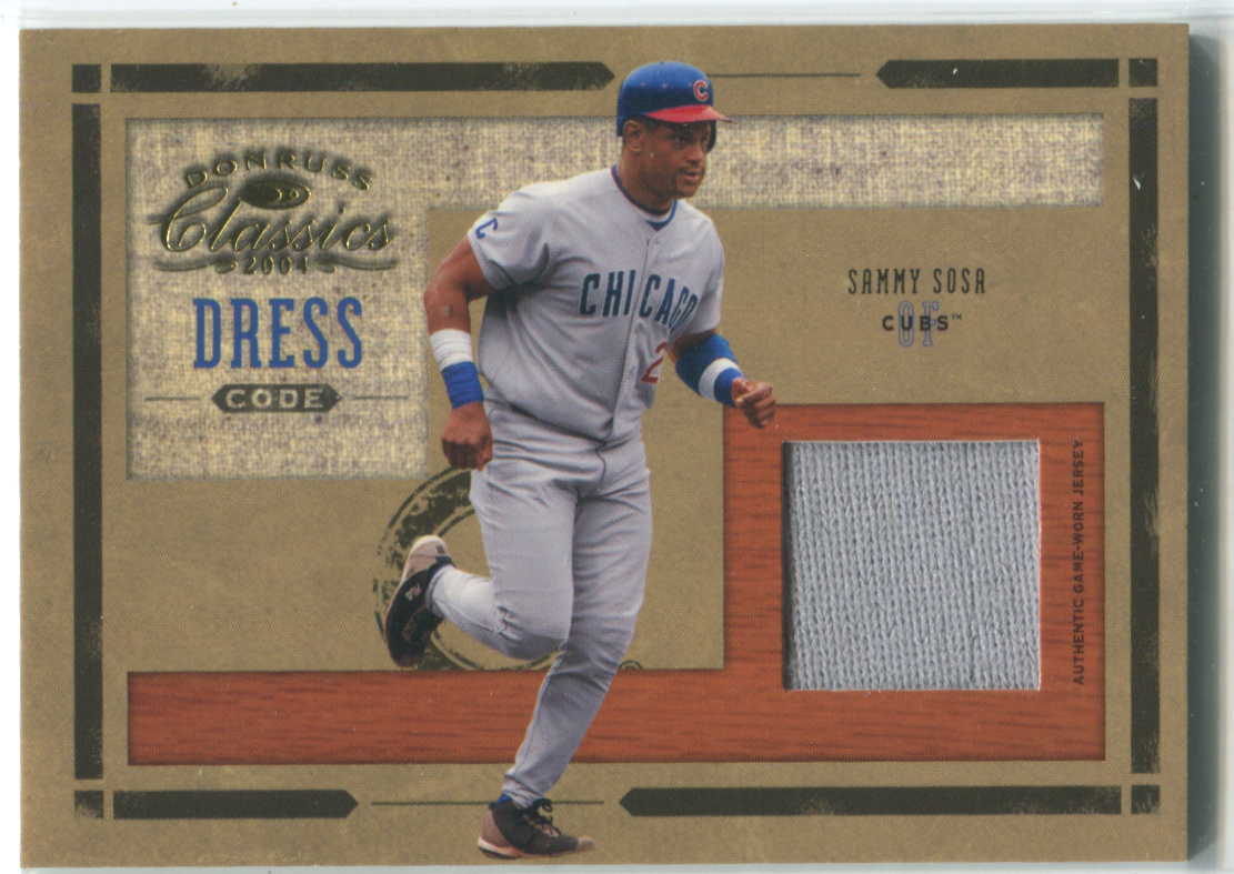 2004 Donruss Classic Dress Code #DC-20 Sammy Sosa Jersey Card 026