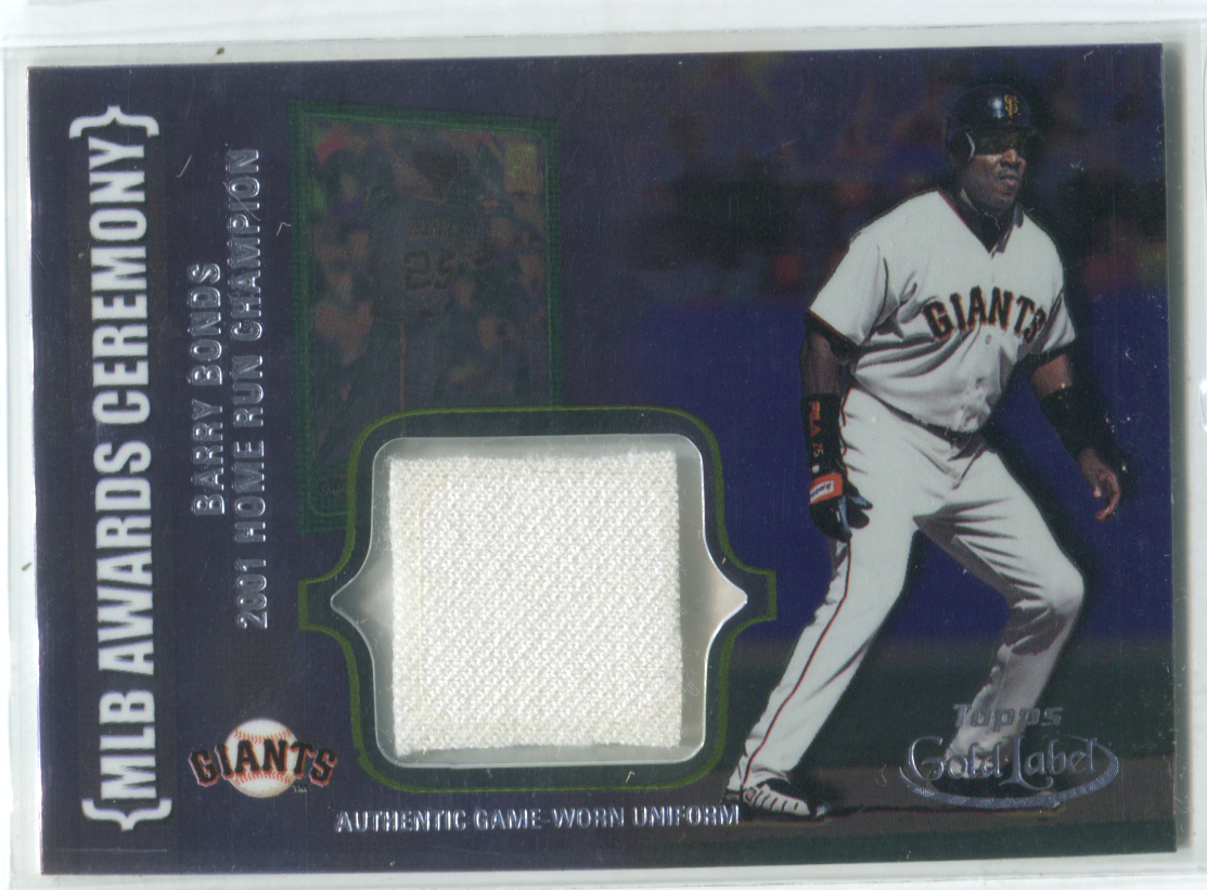 Barry Bonds 2002 Topps MLB Awards Ceremony #ACR-BB2 Jersey Card