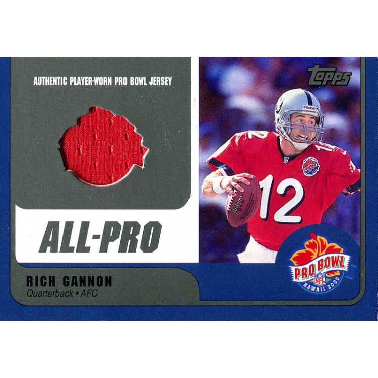 Rich Gannon Unsigned 2000 Topps Jersey Card
