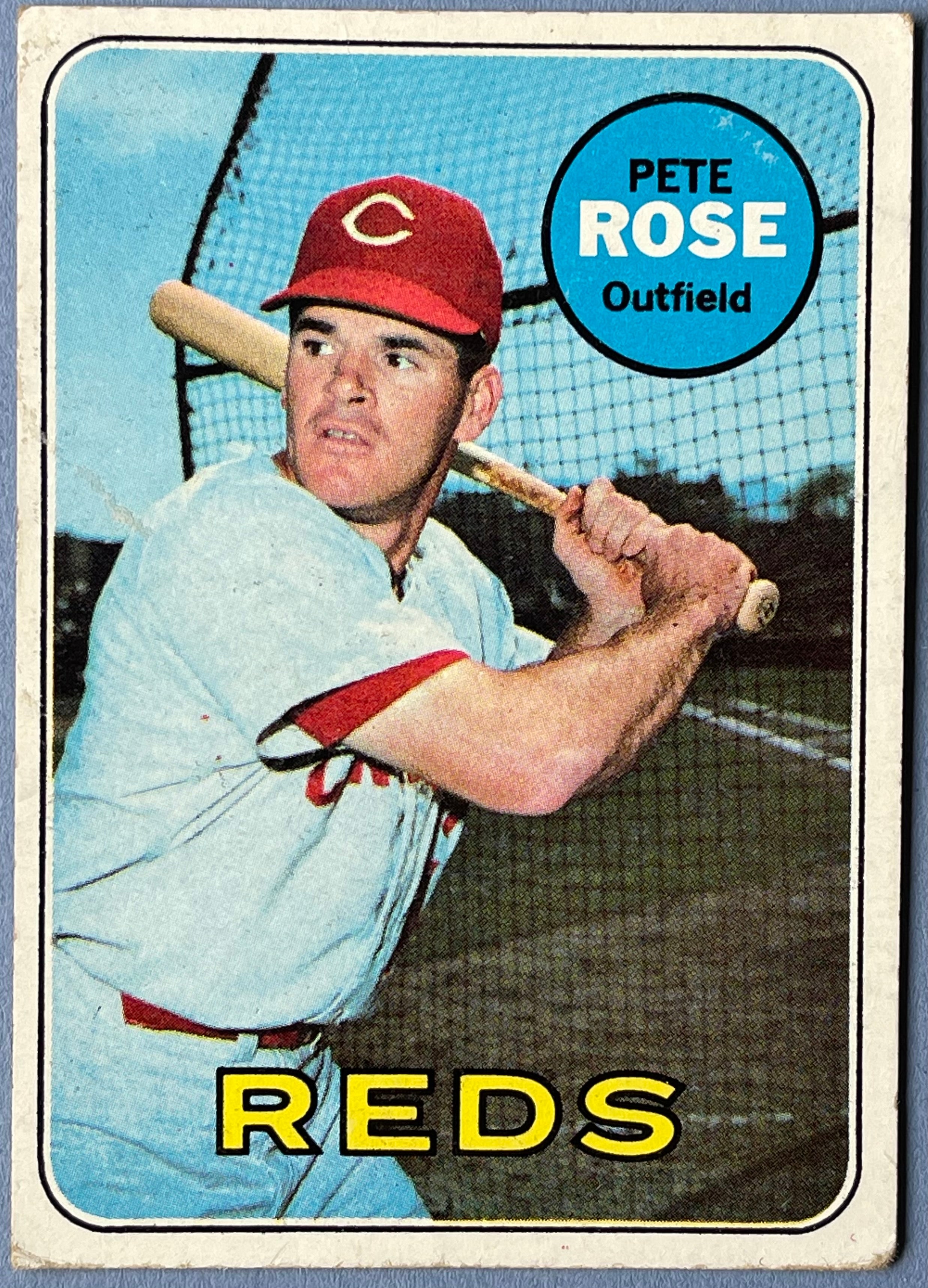 Pete Rose 1969 Topps All-Star Vintage Baseball Card #424 Cincinnati Reds  1526 - Cardboard Legends