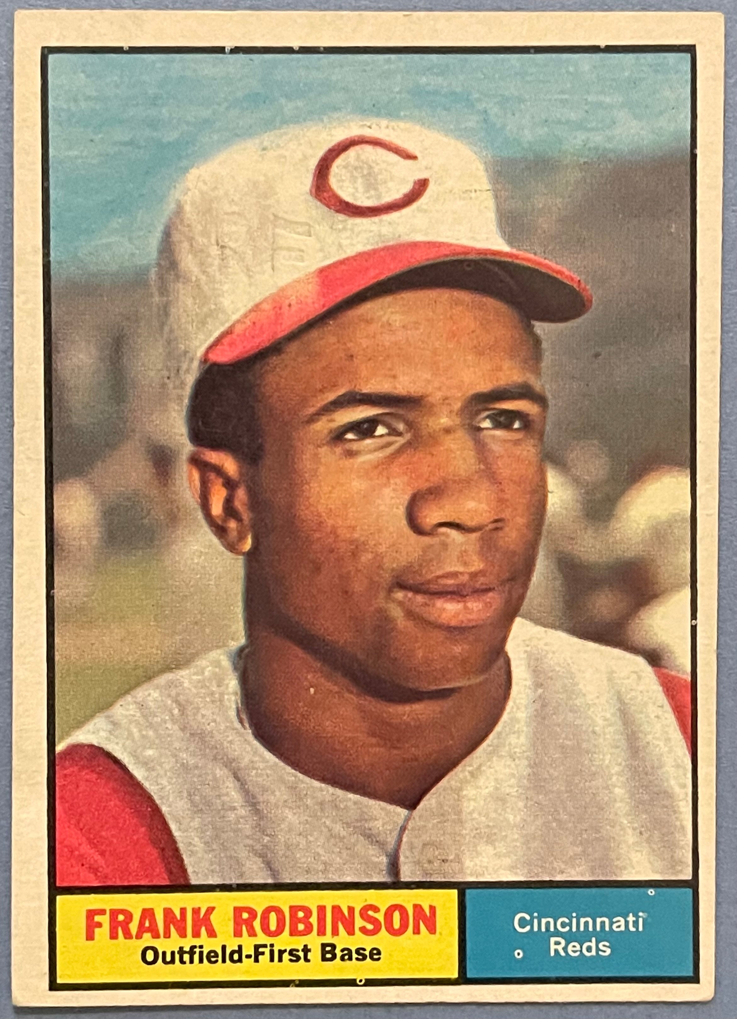 FRANK ROBINSON CINCINNATI REDS NL MVP 1961 ACTION SIGNED 16x20