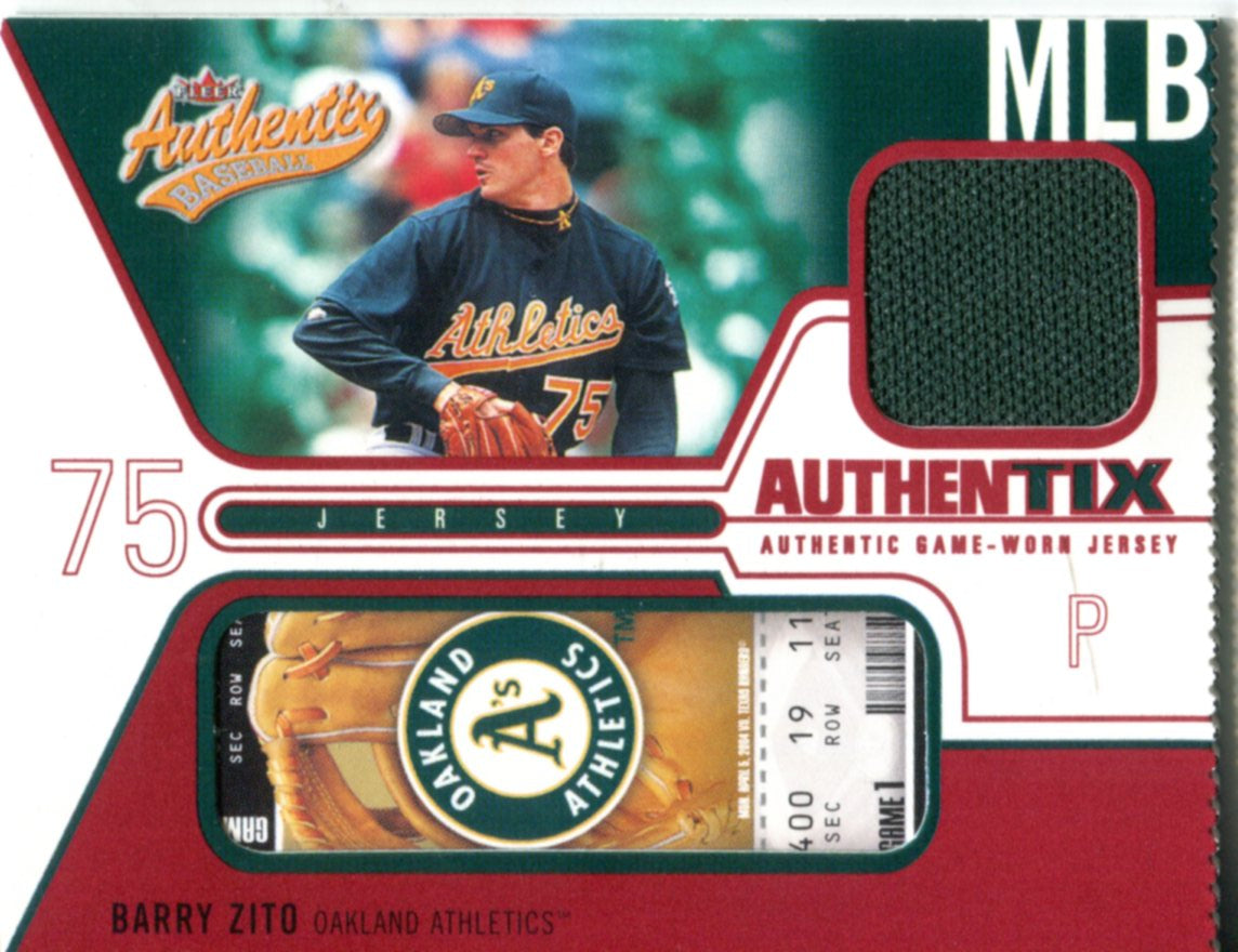 Barry Zito 2004 Fleer Game-Worn Jersey Card #1/99