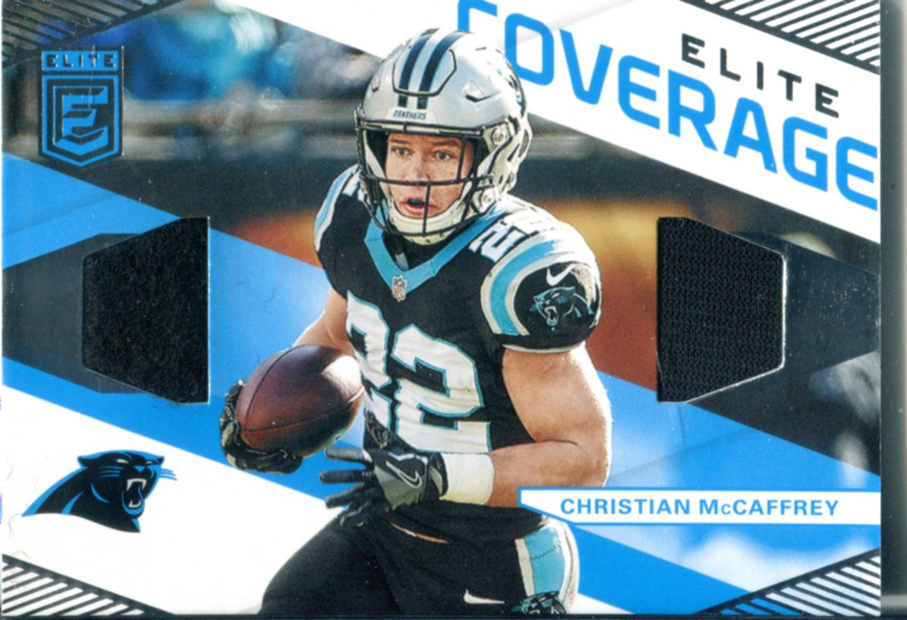 Christian McCaffrey 2019 Donruss Elite Game Worn Jersey Card