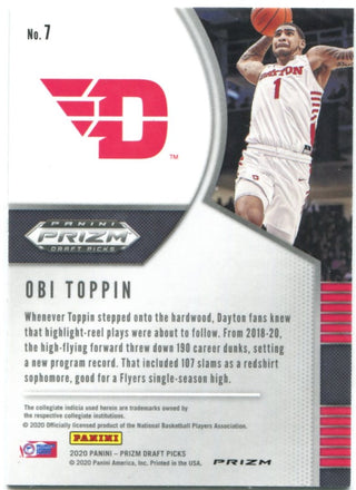 Obi Toppin 2020 Panini Prizm Draft Picks Rookie Card