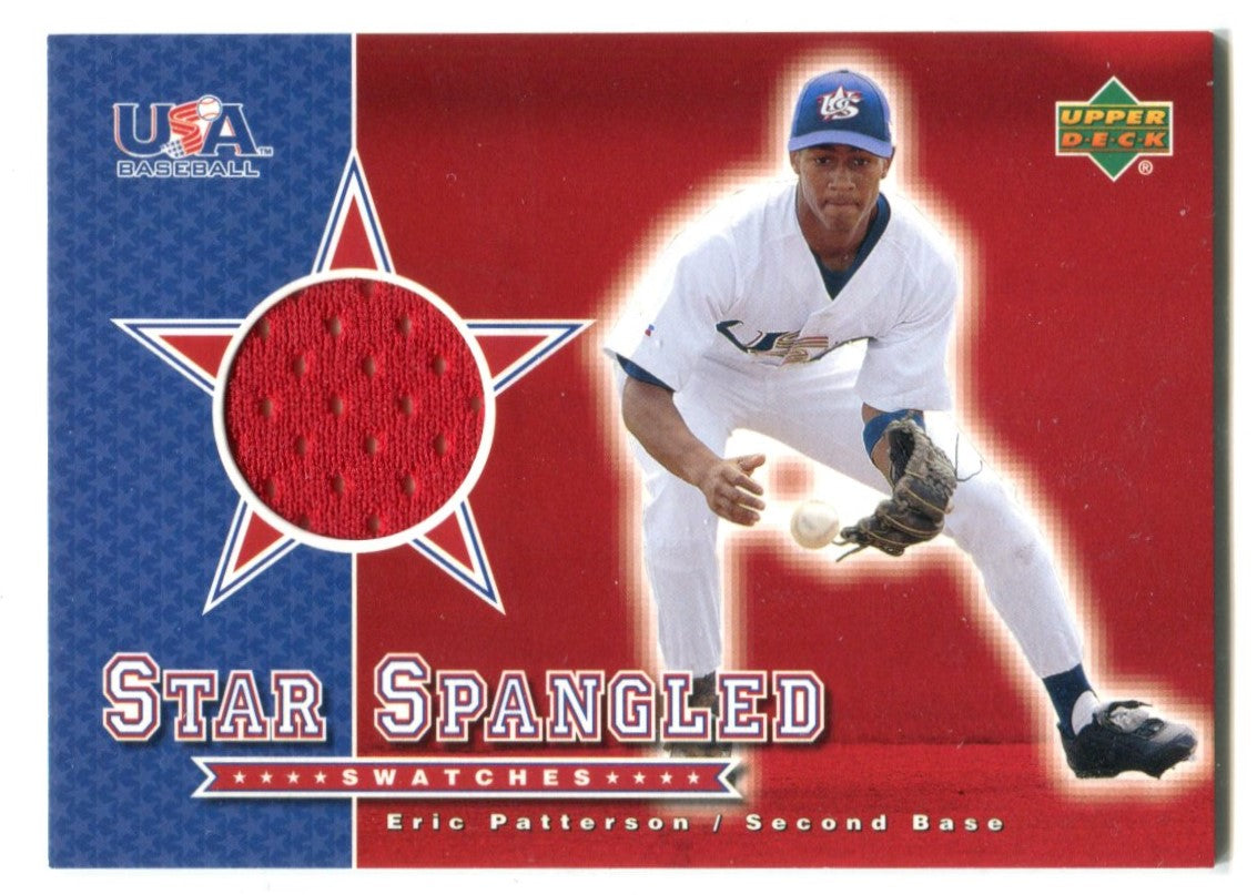 Eric Patterson Upper Deck USA Baseball Star Spangled Swatches Jersey C