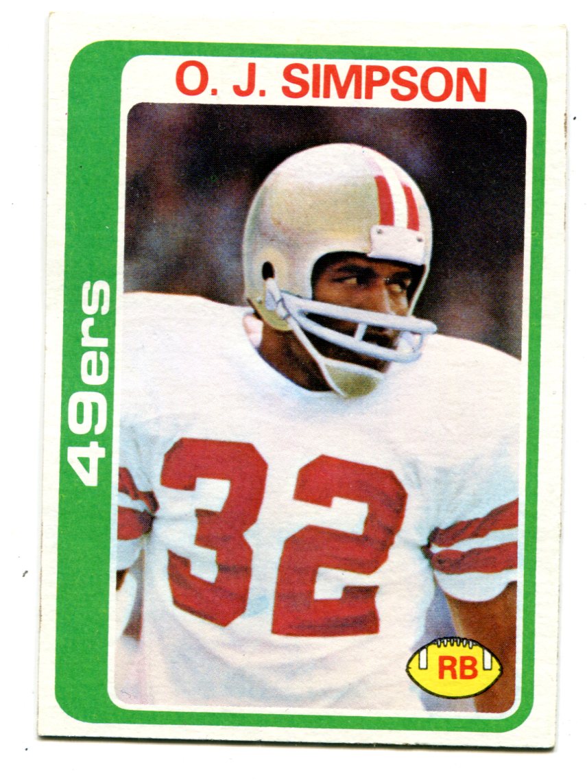 OJ Simpson 1978 Topps #400 Card