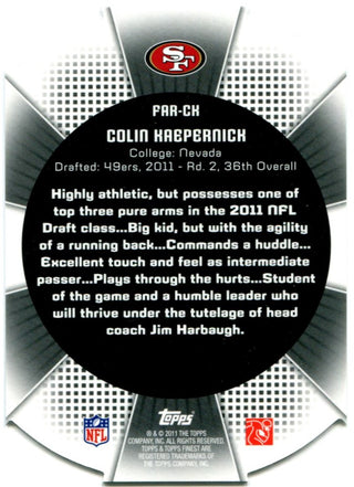 Colin Kaepernick 2011 Topps Finest Rookie Card