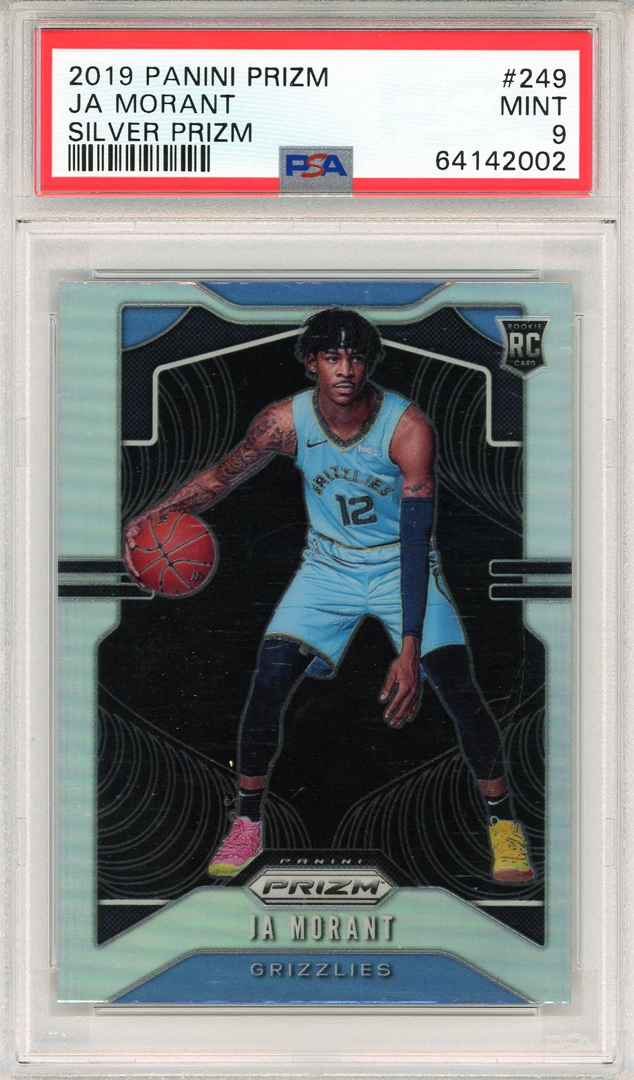 Ja Morant 2019 Panini Prizm Silver Prizm Rookie Card #249 (PSA
