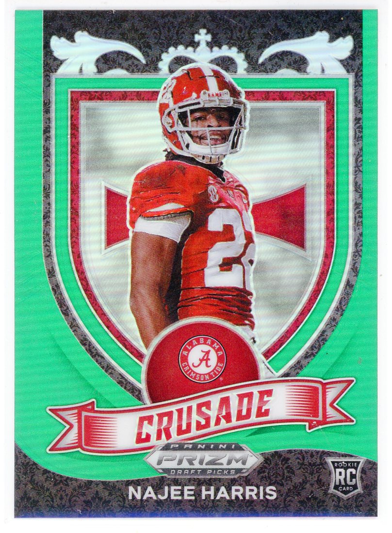 Najee Harris 2021 Panini Prizm Draft Picks Green Prizm Rookie Card #17