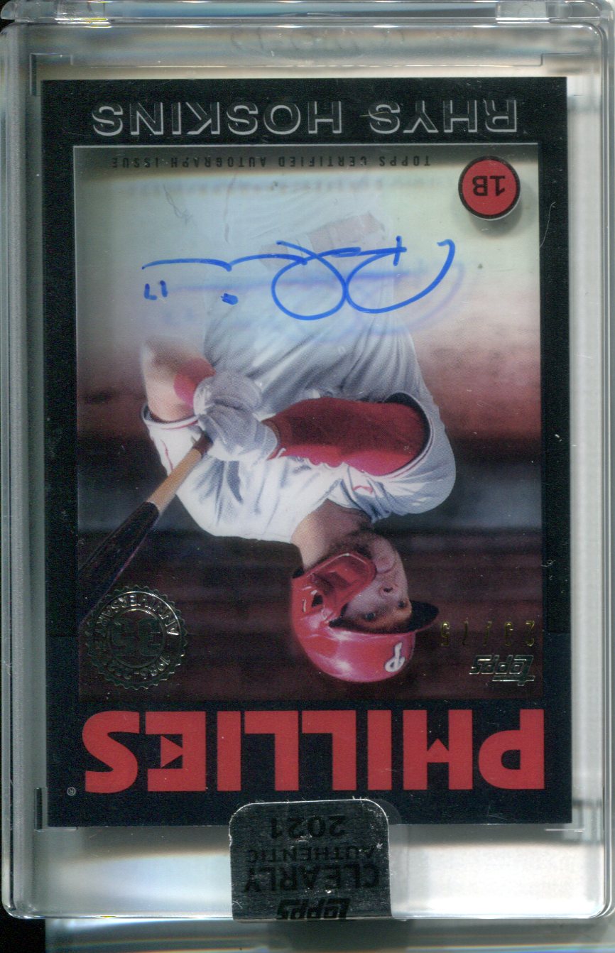 Topps Rhys Hoskins Certified Autographed Rookie Card 