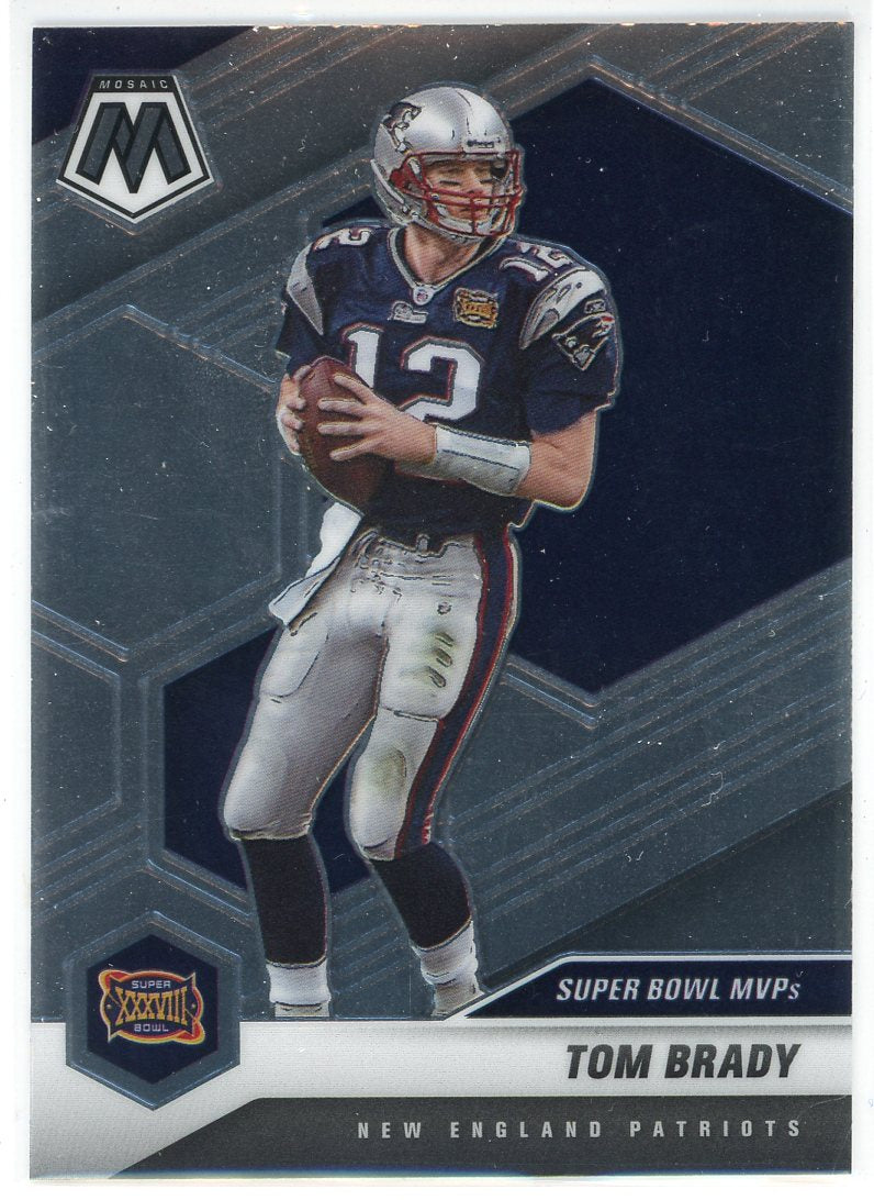 2021 Panini Mosaic Tom Brady Super Bowl top LI MVP #284 Blue Prizm 56/99