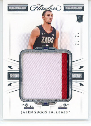 Jalen Suggs 2021 Panini Flawless Collegiate Rookie Patch Card #P-JS