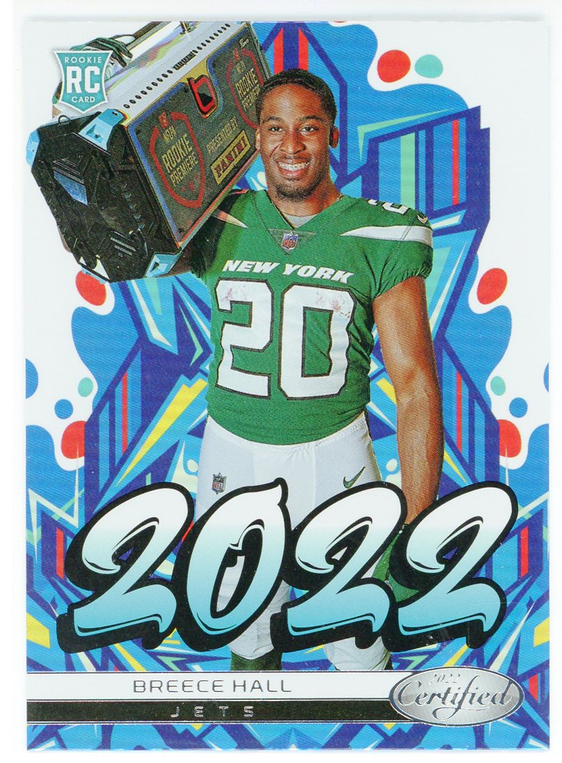 Breece Hall New York Jets Autographed 2022 Panini Mosaic #307 Beckett Fanatics Witnessed Authenticated 10 Rookie Card