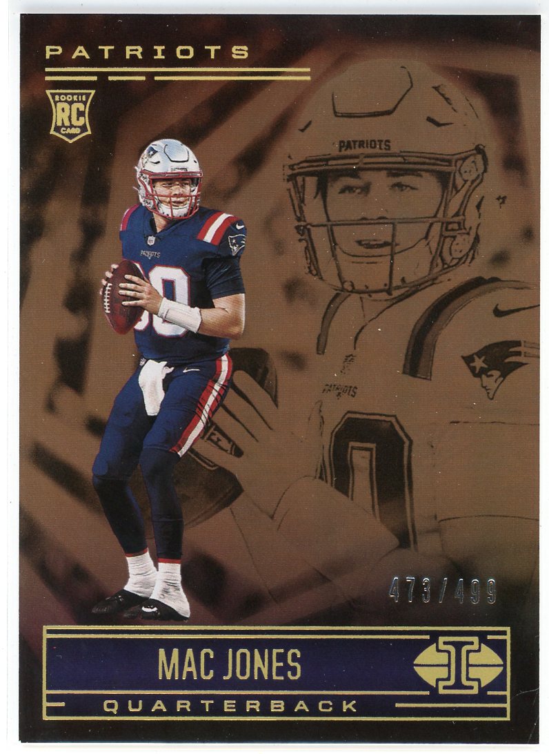 Mac Jones Autographed 2021 Panini XR Rookie Card #114 New England