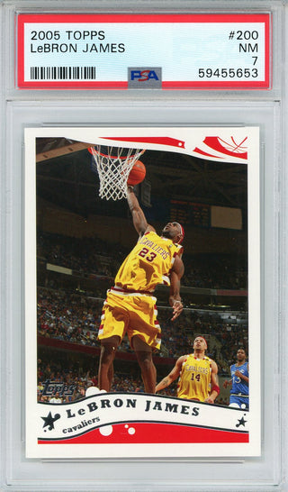 LeBron James 2005 Topps Card #200 (PSA NM 7)