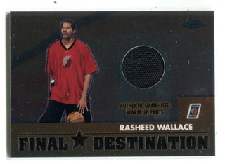 Rasheed Wallace 2003 Topps Chrome #FDRW Material Card