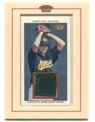 Barry Zito Topps 206 Authentic Game Worn Jersey 2002 #TR-BZ