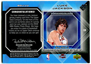 Luke Jackson 2005 Upper Deck Black Diamond Jersey Card #BDJ-LU