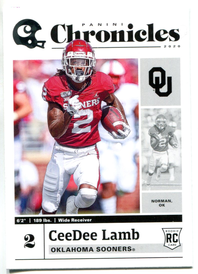 : 2020 Panini Chronicles Draft Picks Playoff Draft Picks #5 CeeDee  Lamb RC Rookie Oklahoma Sooners Football Trading Card : Collectibles & Fine  Art