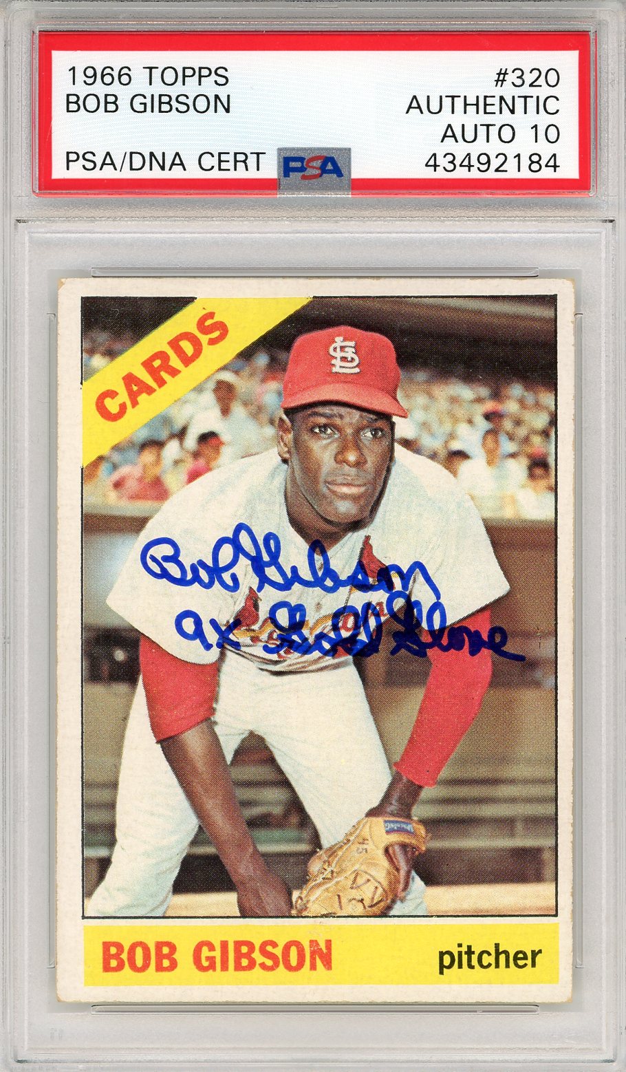 Good Bob Gibson 1966 Topps Card #320