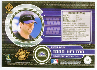 Todd Helton 2001 Pacific Private Stock Bat Card #61