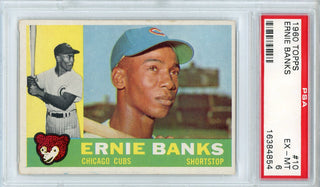 Ernie Banks 1960 Topps Card #10 (PSA EX-MT 6)
