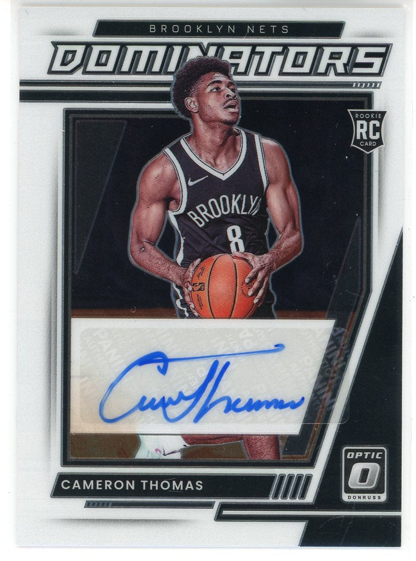 Cameron Thomas Autographed 2021-22 Panini Donruss Optic Dominators Rookie  Card #RD-CTH