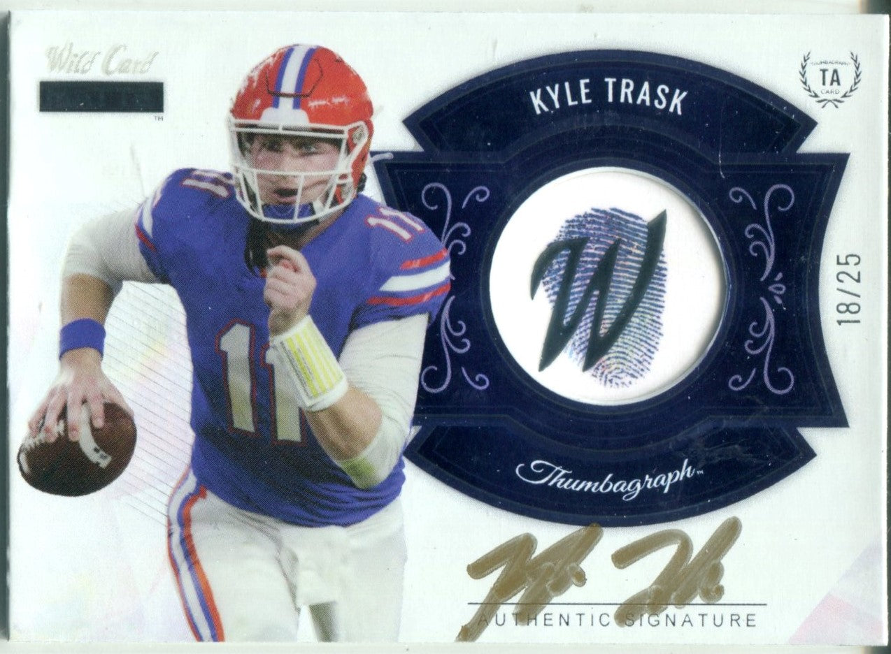 Kyle Trask Autographed 2021 Wild Card Matte Fingerprints Rookie