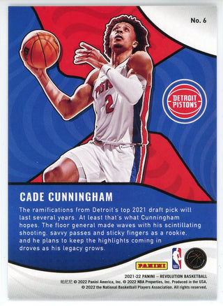 Cade Cunningham 2021-22 Panini Revolution Shock Wave Rookie Card #6