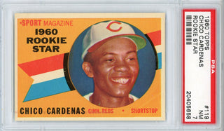 Chico Cardenas 1960 Topps Card #119 (PSA NM 7)