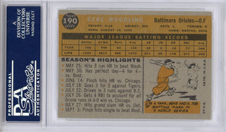 Gene Woodling 1960 Topps Card #190 (PSA EX-MT 6)