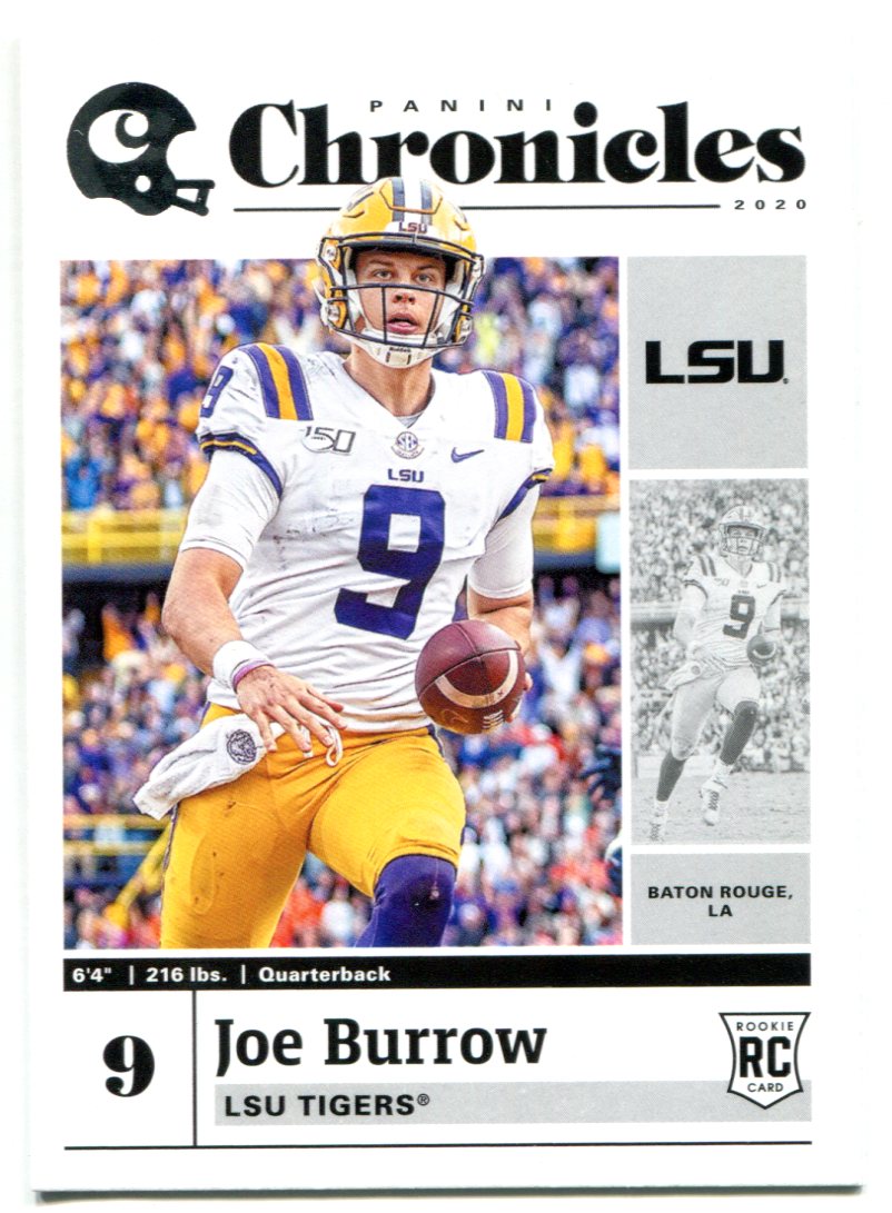 2020 Panini Chronicles Draft Picks Joe Burrow Select Rookie RC LSU