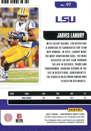 Jarvis Landry 2021 Panini Contenders Card