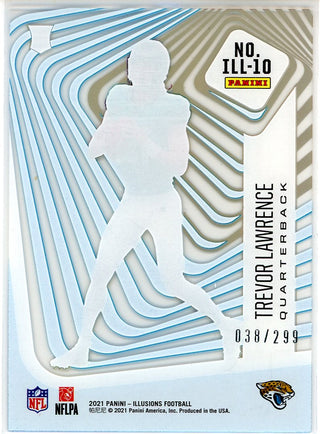 Trevor Lawrence 2021 Panini Illusions Illusionists Light Blue Rookie Card #ILL-10