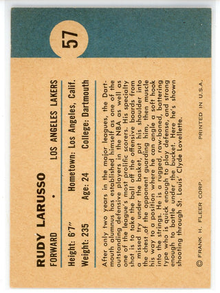 Rudy Larusso 1961 Fleer Card #57
