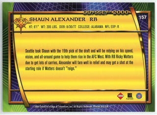 Shaun Alexander 2000 Collectors Edge Odyssey Rookie Card #157